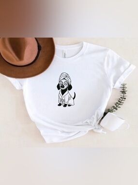 Spa Dog Shirt Funny Dachshund Graphic Tee Cute Relaxing Pup